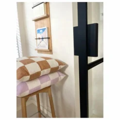 Enfant Maison Deux Coussins|Coussins Enfant|Housse de coussin en laine Damier |