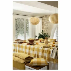 Haomy Housse de coussin en lin Palma II | Jaune Paille Online
