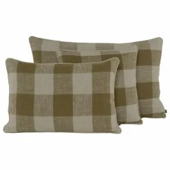 Online Haomy Housse de coussin en lin lavé Palma | Gold