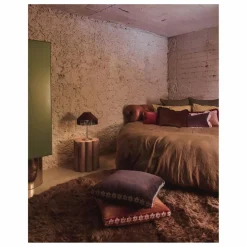 Olsson & Jensen Housse de coussin en velours Daisy Camel