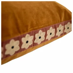 Olsson & Jensen Housse de coussin en velours Daisy Camel