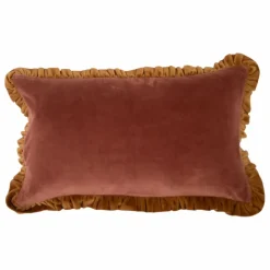 Olsson & Jensen Housse de coussin en velours Doris Rouille Online