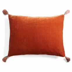 Le Monde Sauvage Housse de coussin en velours de soie Goa Tera Terracotta Clearance