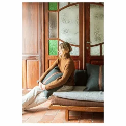 Libeco Housse de coussin Jasper | Gris anthracite Best