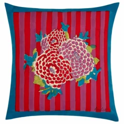 Sale Lisa Corti Housse de coussin rayée Arabesque Corolla | Rouge