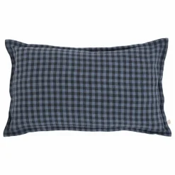 Clearance Gabrielle Paris Housse de coussin Taormina en lin lavé | Vichy Marine