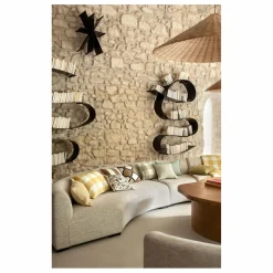 Haomy Housse de coussin vichy en lin Piana II |