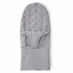 BabyBjörn Housse pour transat Bliss en coton matelassé Pétale | Gris clair Best