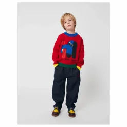 Bobo Choses Jean Balloon Rayé Coton Bio | Bleu