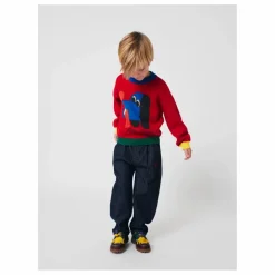 Bobo Choses Jean Balloon Rayé Coton Bio | Bleu