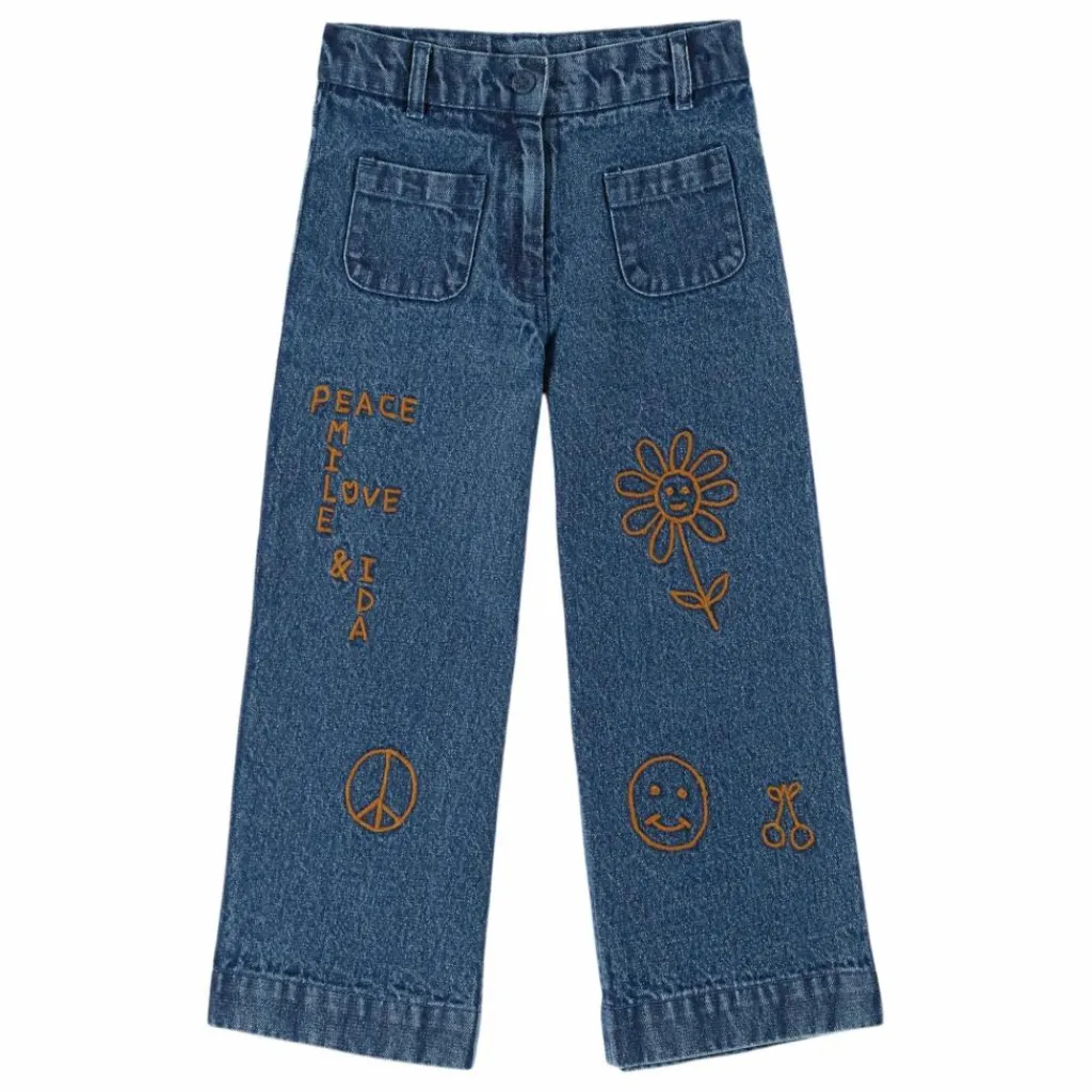 New Emile et Ida Jean Brodé Hippy | Bleu