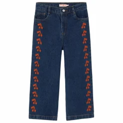 Hot Tinycottons Jean Cerises Brodées | Bleu marine