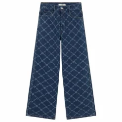 The Tiny Big Sister Jean Flowers Grid | Denim