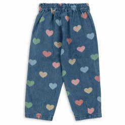 Konges Sløjd Jean Magot Cœurs Coton Bio | Bleu Hot