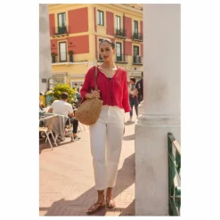 Alma Deia Jean Paper Bag en Coton Bio | Blanc cassé Hot