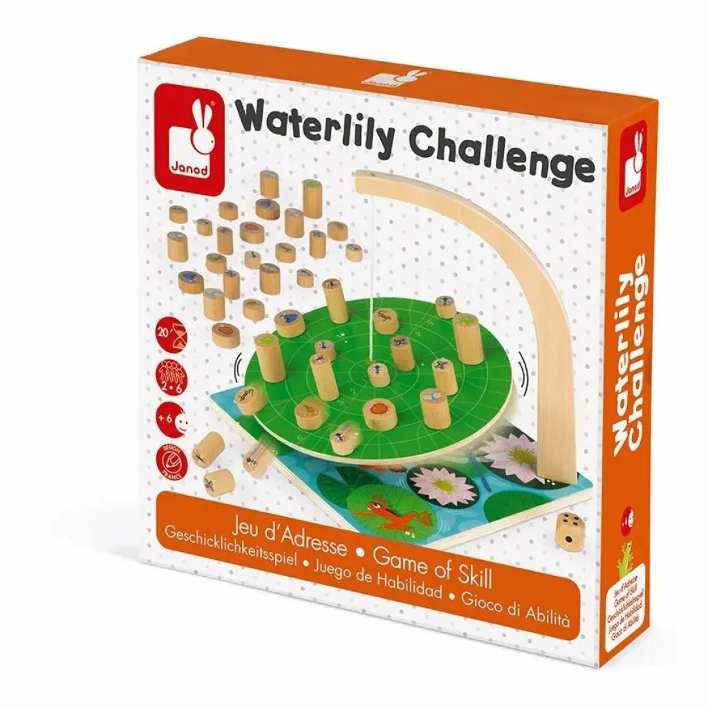 Janod Jeux De Société|Jeux Éducatifs|Jeu d'adresse Waterlily Challenge