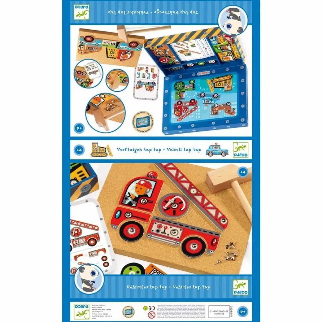 Online Djeco Jeu de dextérité Tap tap véhicules Multicolore