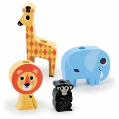 Vilac Jeu Empil'animo de la savane Multicolore Best