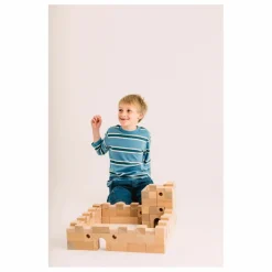 Hot Sarbakane Jeux de Construction Brick a Block - Builder Bois clair