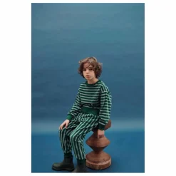 Sale Emile et Ida Jogger Rayé Velours | Vert