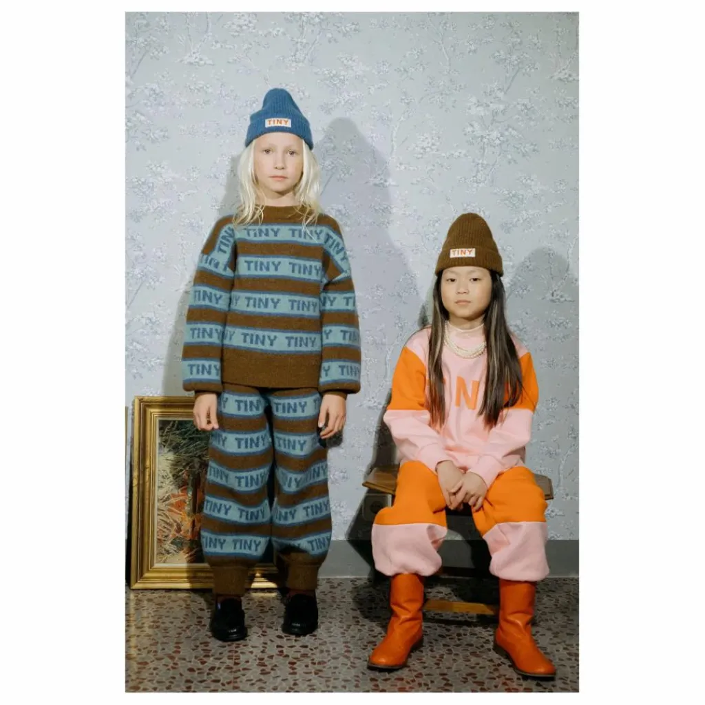 Enfant Tinycottons Pantalons Jeggings|Jogger Tiny Colorblock Coton Bio |