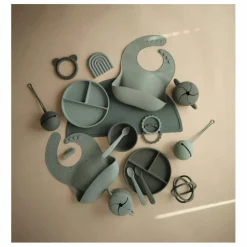 Mushie Jouet de dentition en silicone | Bleu Hot