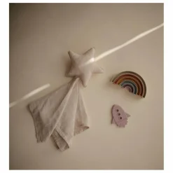 Mushie Hochets Et Anneaux De Dentition|Puériculture|Jouet de dentition Fusée en silicone | Lilas