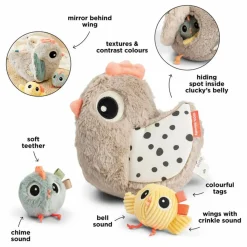 Online Done by deer Jouet d'éveil cache-cache Clucky | Sable