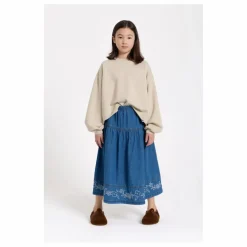 Online Hundred Pieces Jupe Brodée Cally | Bleu jean