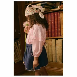 Hot Louise Misha Jupe Brodée Pialou Coton Bio | Bleu