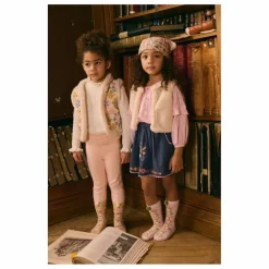 Hot Louise Misha Jupe Brodée Pialou Coton Bio | Bleu