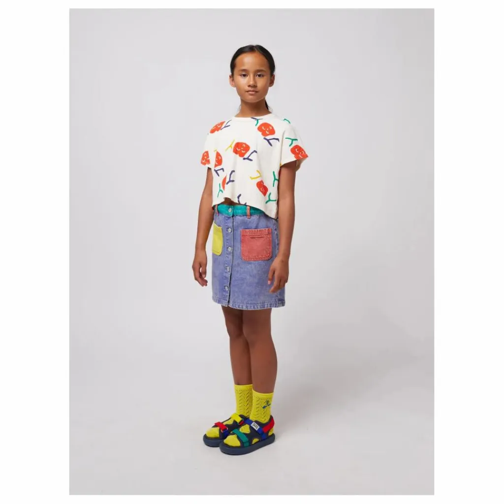 Bobo Choses Jupe Colorblock Coton Bio | Bleu Best