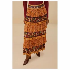 Farm Rio Jupe Colorful Birds | Orange Clearance