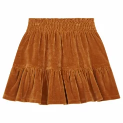 SMALLABLE BASICS Jupe Courte Fille Elastiquée à la Taille en Velours | Noisette Best
