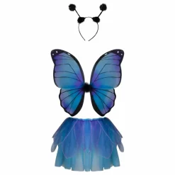 Great Pretenders Jupe de papillon avec ses ailes et sa baquette | Bleu