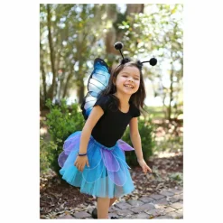 Great Pretenders Jupe de papillon avec ses ailes et sa baquette | Bleu