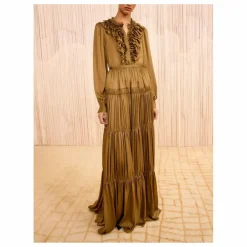 New Ulla Johnson Jupe Gaelle Soie | Bronze