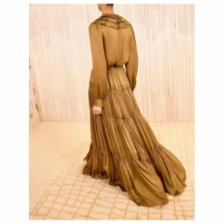 New Ulla Johnson Jupe Gaelle Soie | Bronze