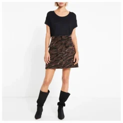 Clearance YMC Jupe Jacquard Tigre | Brun