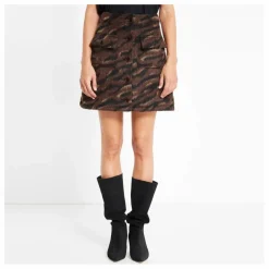 Clearance YMC Jupe Jacquard Tigre | Brun