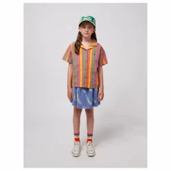 New Bobo Choses Jupe Jersey Gaufré Coton Bio | Bleu