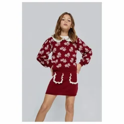 Mipounet Jupe Lila Laine Mérinos | Rouge Clearance