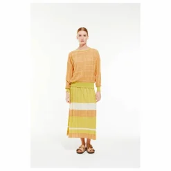 Femme Mapoésie Jupes, Shorts|Jupe Lisa Jaspe Mérinos et Lin |