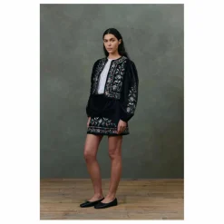 Louise Misha Jupe Mae Velours - Collection Femme | Noir Best