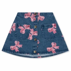 Sale Konges Sløjd Jupe Magot Nœud Coton Bio | Denim brut