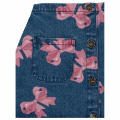 Sale Konges Sløjd Jupe Magot Nœud Coton Bio | Denim brut