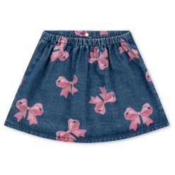 Sale Konges Sløjd Jupe Magot Nœud Coton Bio | Denim brut