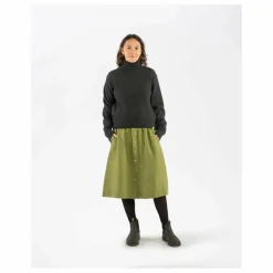 Online Matona Jupe Midi Lin | Vert olive