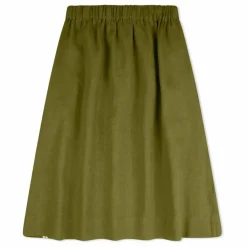 Online Matona Jupe Midi Lin | Vert olive