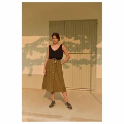 Femme Marlot Paris Jupe Minette Mini Léopard Coton Bio - Collection Femme |